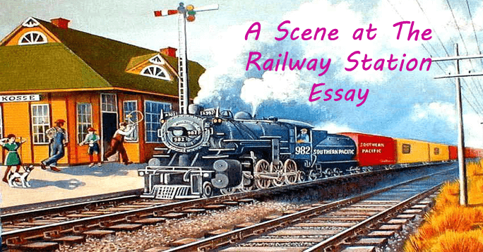 A Scene at The Railway Station 